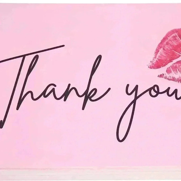 10 Thank You for Your Purchase Cards red lips Kiss sweet Package - Picture 3 of 7